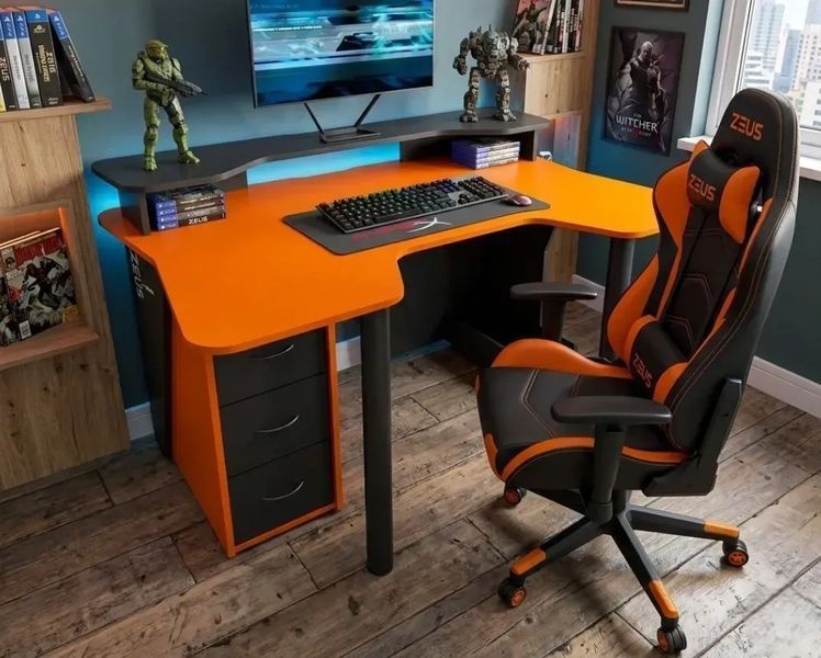 Геймерський стіл ZEUS-Game IGROK-4 помаранчевий IG-4BP фото