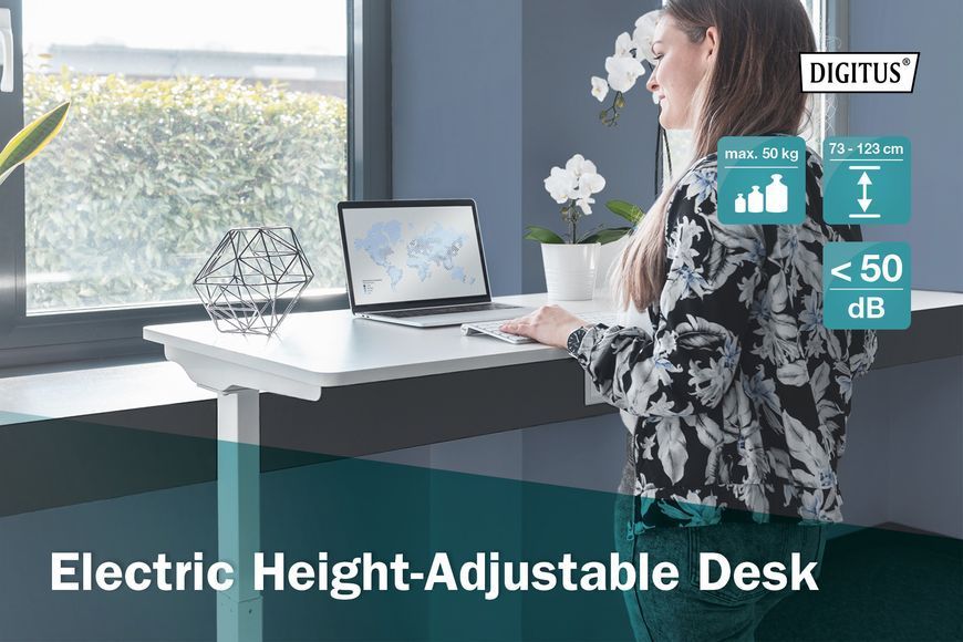 Стіл Digitus Стіл Electric Height Adjustable білий DA-90407 фото