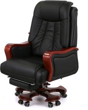 Крісло АКЛАС Трістрам EX RL (Шкіра LC-A Black/PU Black) 142844 фото