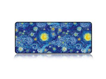 Великий килимок для мишки WorkPlaceShop ART Ван Гог Зіркова ніч 600 x 300 мм 36267793 фото