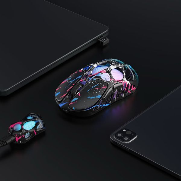 Миша GravaStar Mercury X Pro, 8K, BT/WL/USB-A, RGB, Neon Graffiti GS_X_PRO_CG_BLK фото