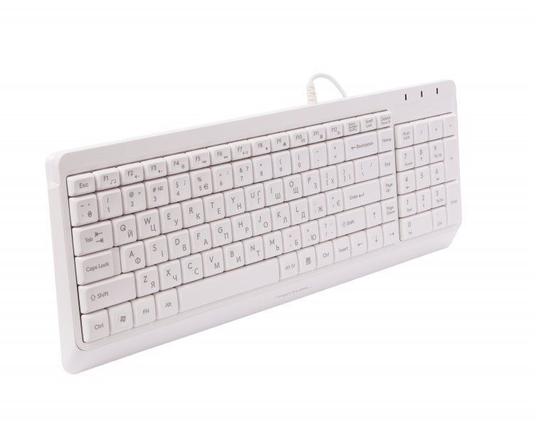 Клавиатура Fstyler Wired Keyboard USB, A4Tech FK15 (White) 1604875 фото