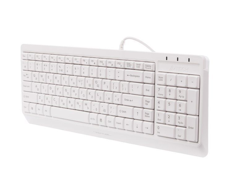 Клавиатура Fstyler Wired Keyboard USB, A4Tech FK15 (White) 1604875 фото