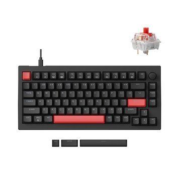 Клавіатура механічна Lemokey X4 84Key, Keychron Red, USB-A, QMK/VIA, EN/UKR, Red led, чорний X4-A1-UA фото