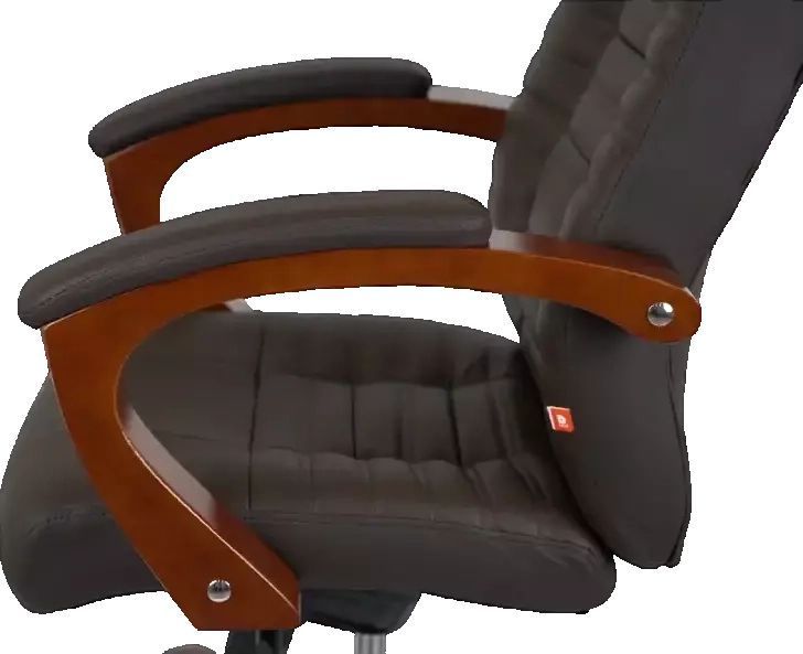 Крісло АКЛАС Атлант EX MB (Шкіра LC-K Dark brown/PU Dark brown) 9639 фото