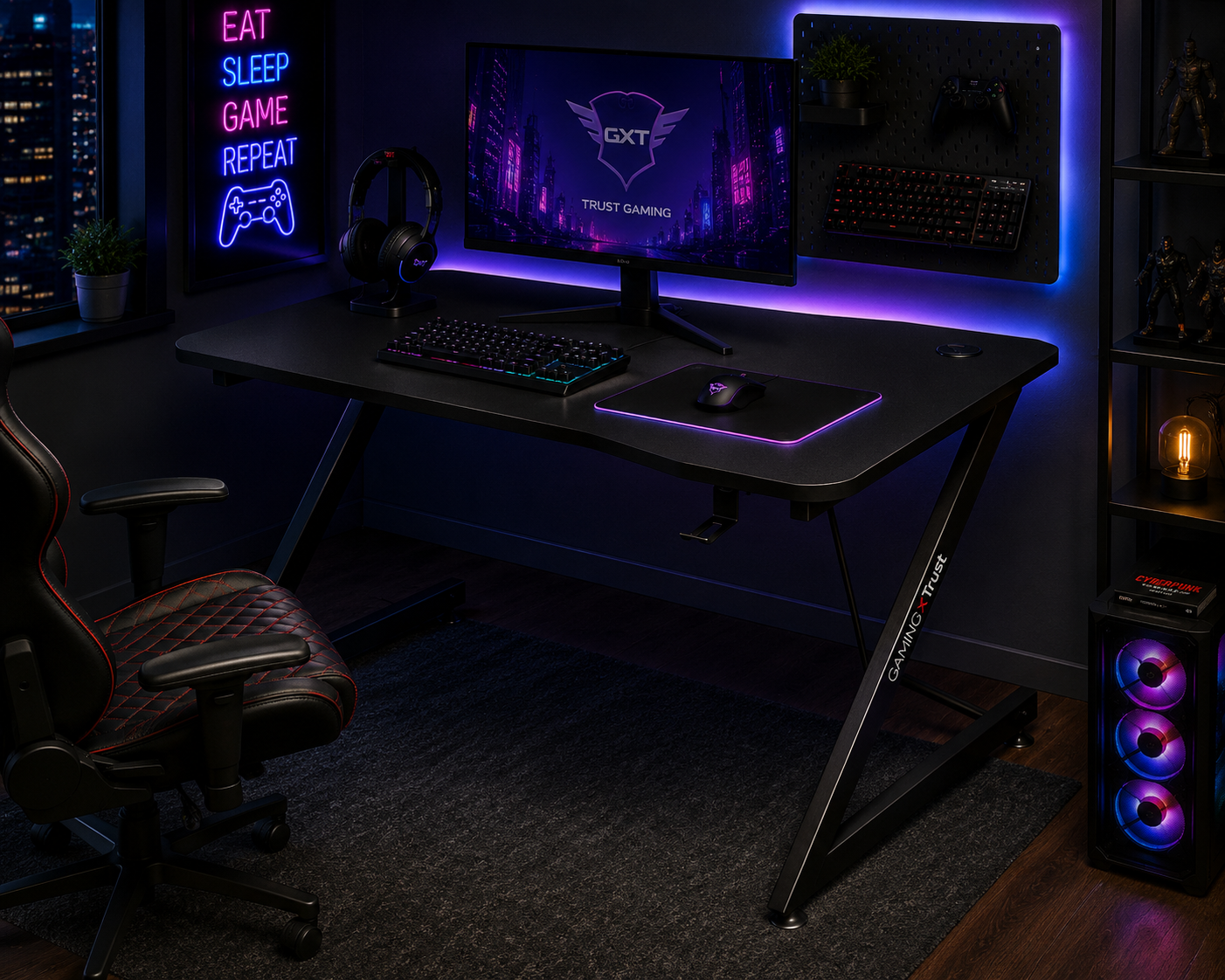 Ігровий стіл Trust GXT711X DOMINUS DESK BLACK