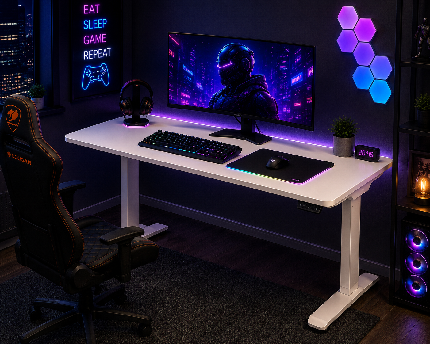 Стол Digitus Electric Height Adjustable белый